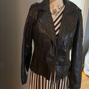 Gently used faux leather jacket